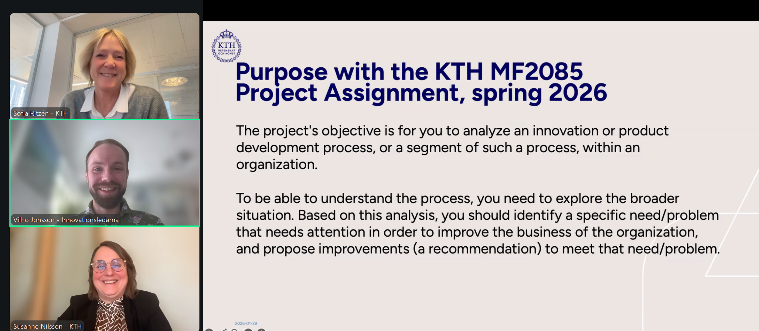 4/5 KTH⋅Innovationsledarna Project presentations Innovation- and Product Development Processes - Stockholm