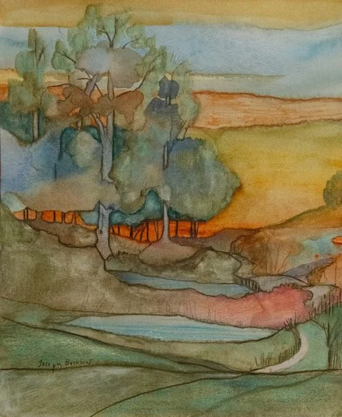 Joseph Bucklow 
Autumn journal  
watercolour and coloured pencil 
30 x 34 cm 
