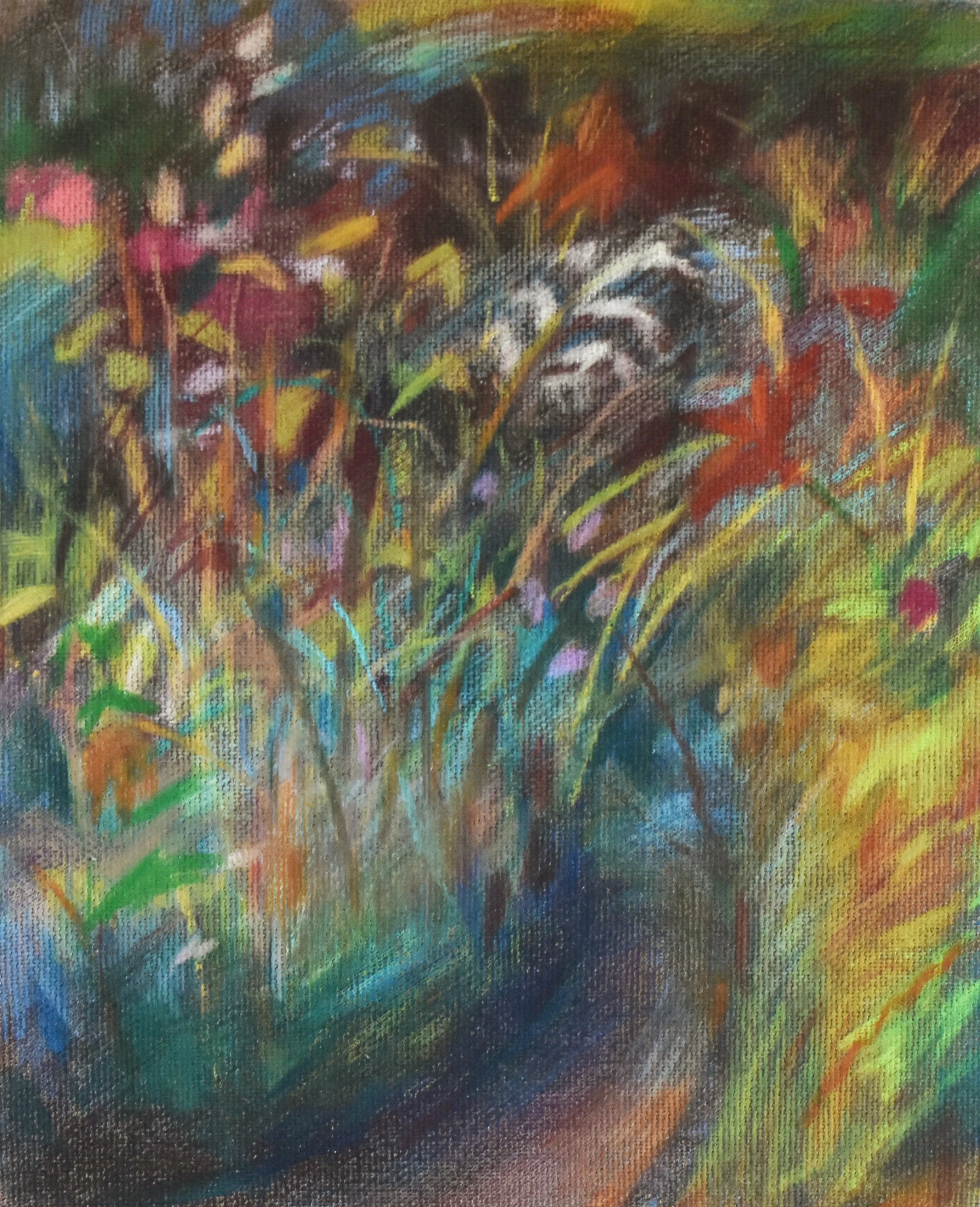 Ellie Lonsdale  
Trace of the Setting Sun  
Coloured pencil on linen 
21 x 17 cm 
Framed 
£ 400