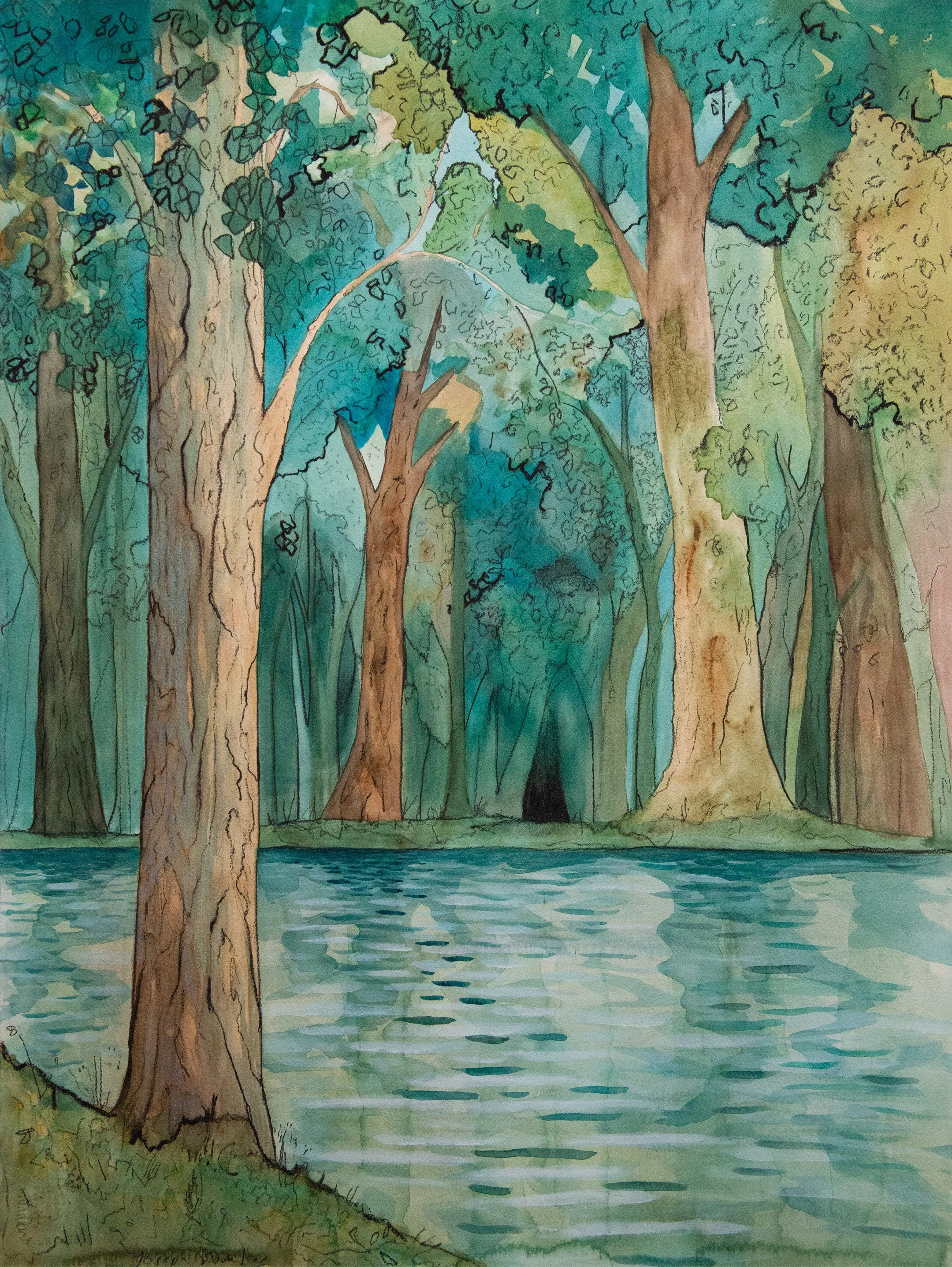 only yesterday - 76 x 56 cm - watercolour:charcoal:paper 2.jpg