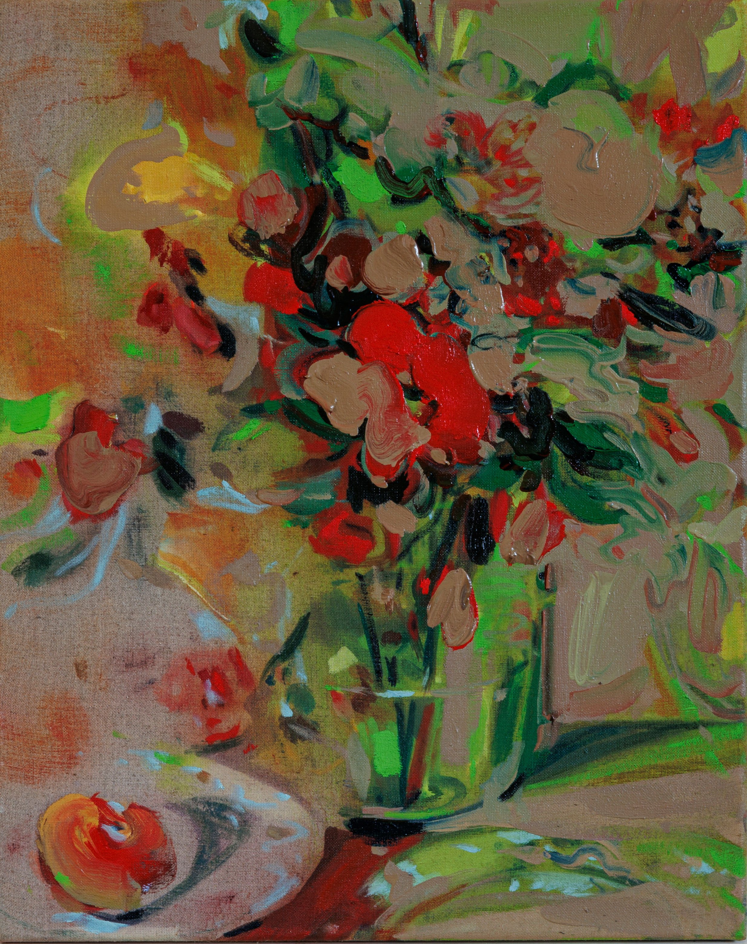 Eleanor May Watson - Petals Exhausting Their Colour   oil on linen  50 x 40cm 2024 £3,000