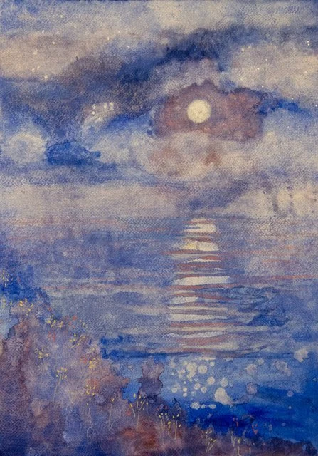 Joseph Bucklow 
Wide weltering Sea  
watercolour, coloured pencil on paper  
42 x 30 cm  
