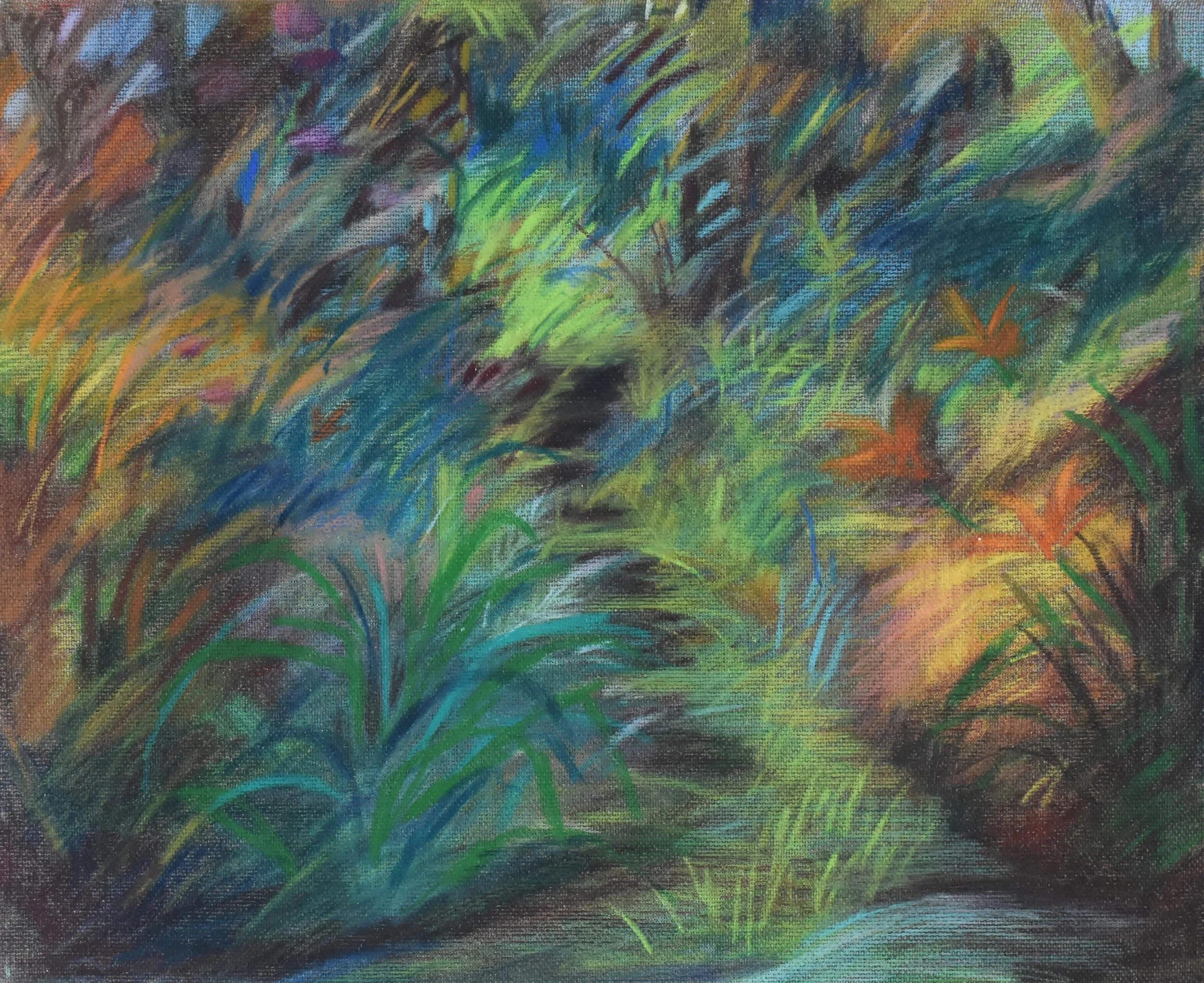 Ellie Lonsdale  
Watching the Evening Glow  
Coloured pencil on linen 
25 x 30.6 cm 
Framed 
£ 400