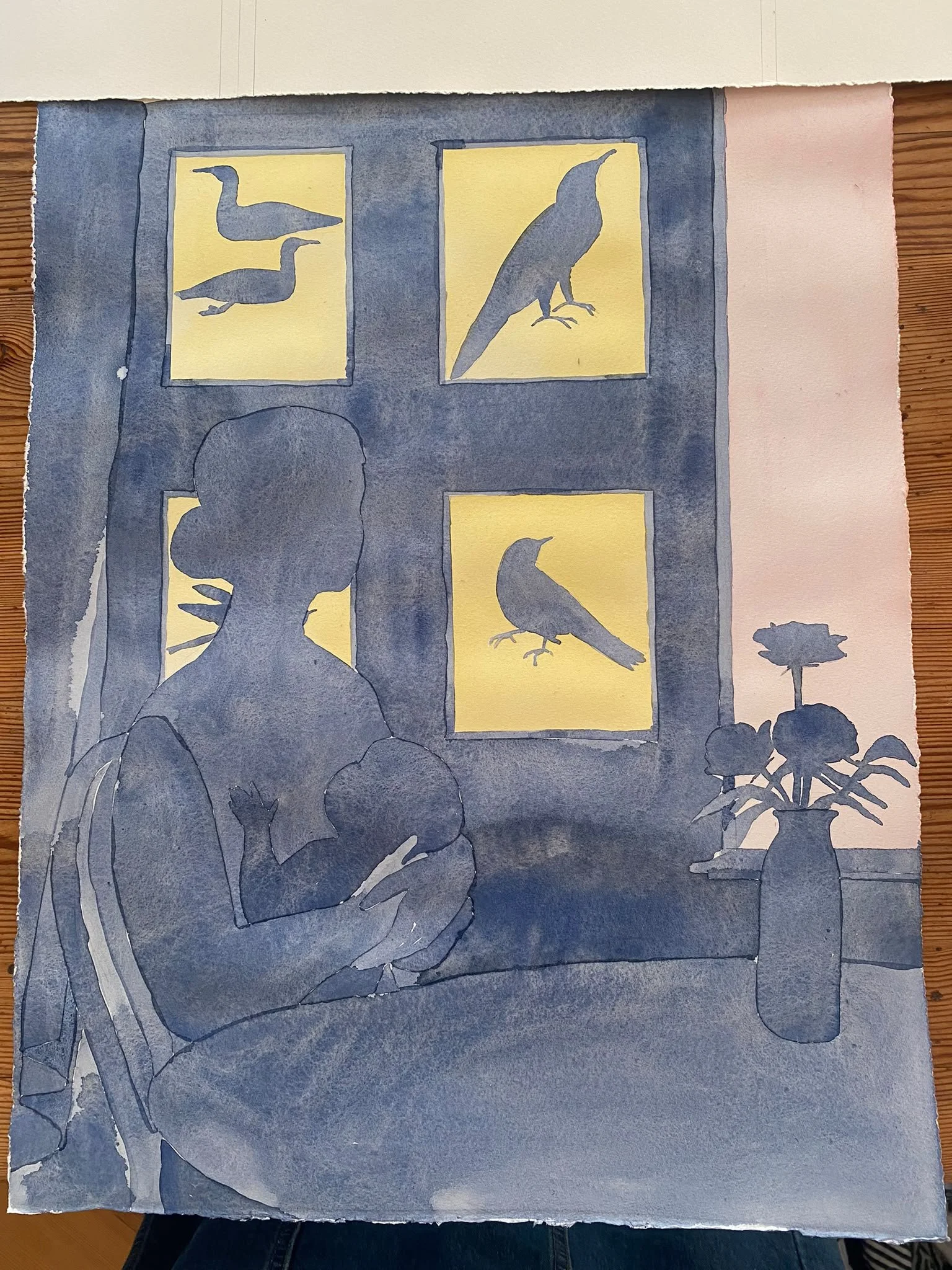 Bobbye Fermie 
An Envisioned Encounter I 
Watercolour on paper 