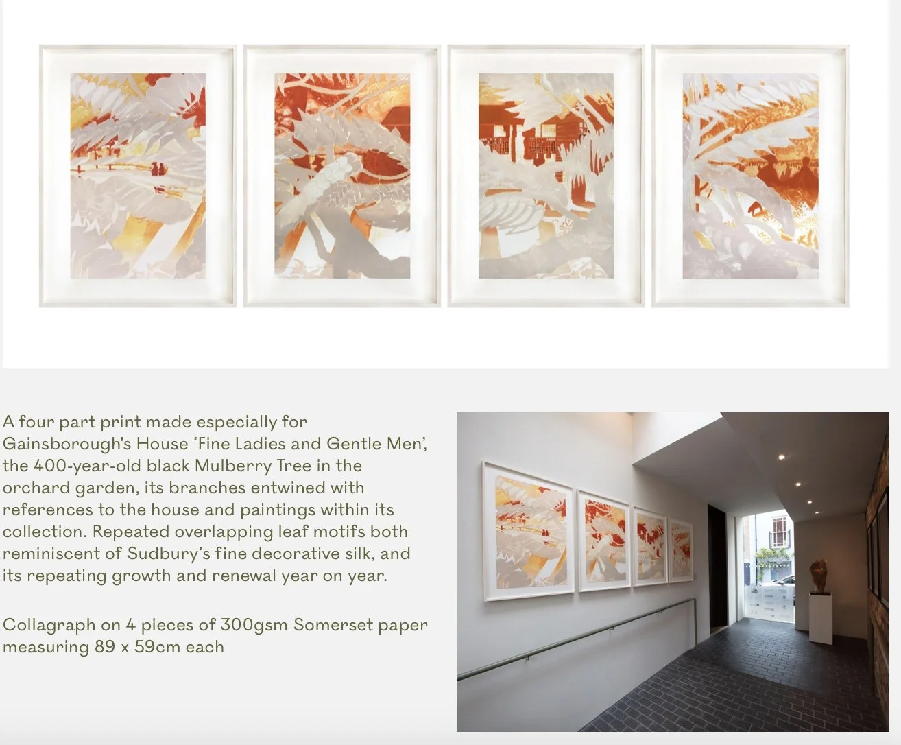 Fine Ladies and Gentle Men, No. 1,2,3 and 4, ed. E/V 20 
collagraph and hand- colouring
image size: 89 × 59cm (full bleed)
£1650 unframed individually
£6000 unframed set £7800