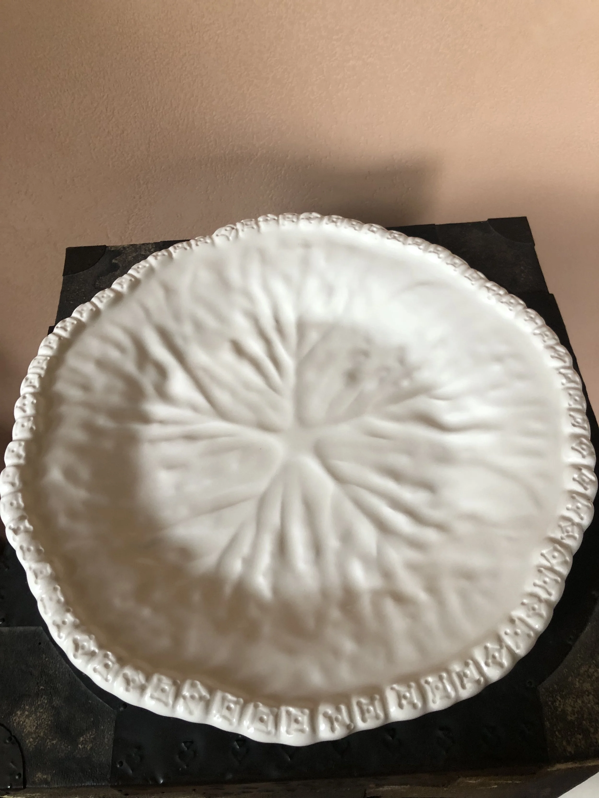 Kate Braine  
Cabbage plate  
Ceramic  
£ 60 (multiples available)