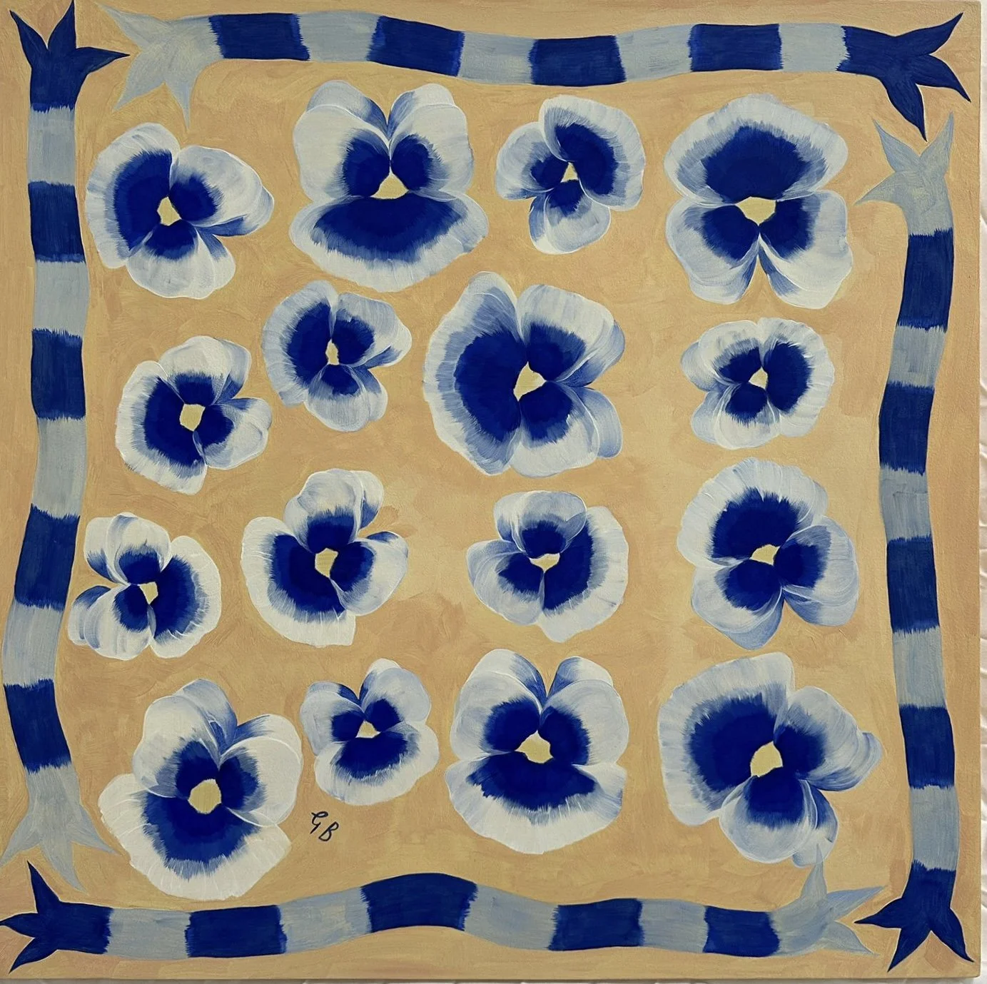 Georgia Beaumont 
Pansy Patch
oil on panel
50 x 50cm 
£ 1,200