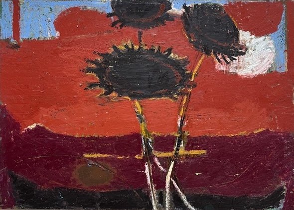'Too Hot' 2026, oil on paper, 29.8cm x 42cm.jpeg