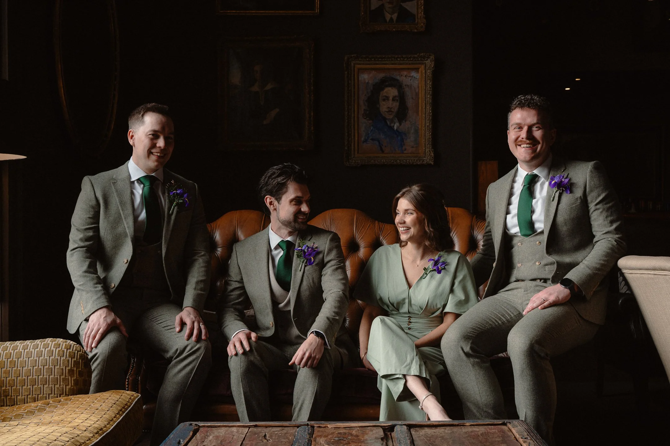 Groomsmen before the ceremony at Stubton Hall - Wedding Photography by photoJMO