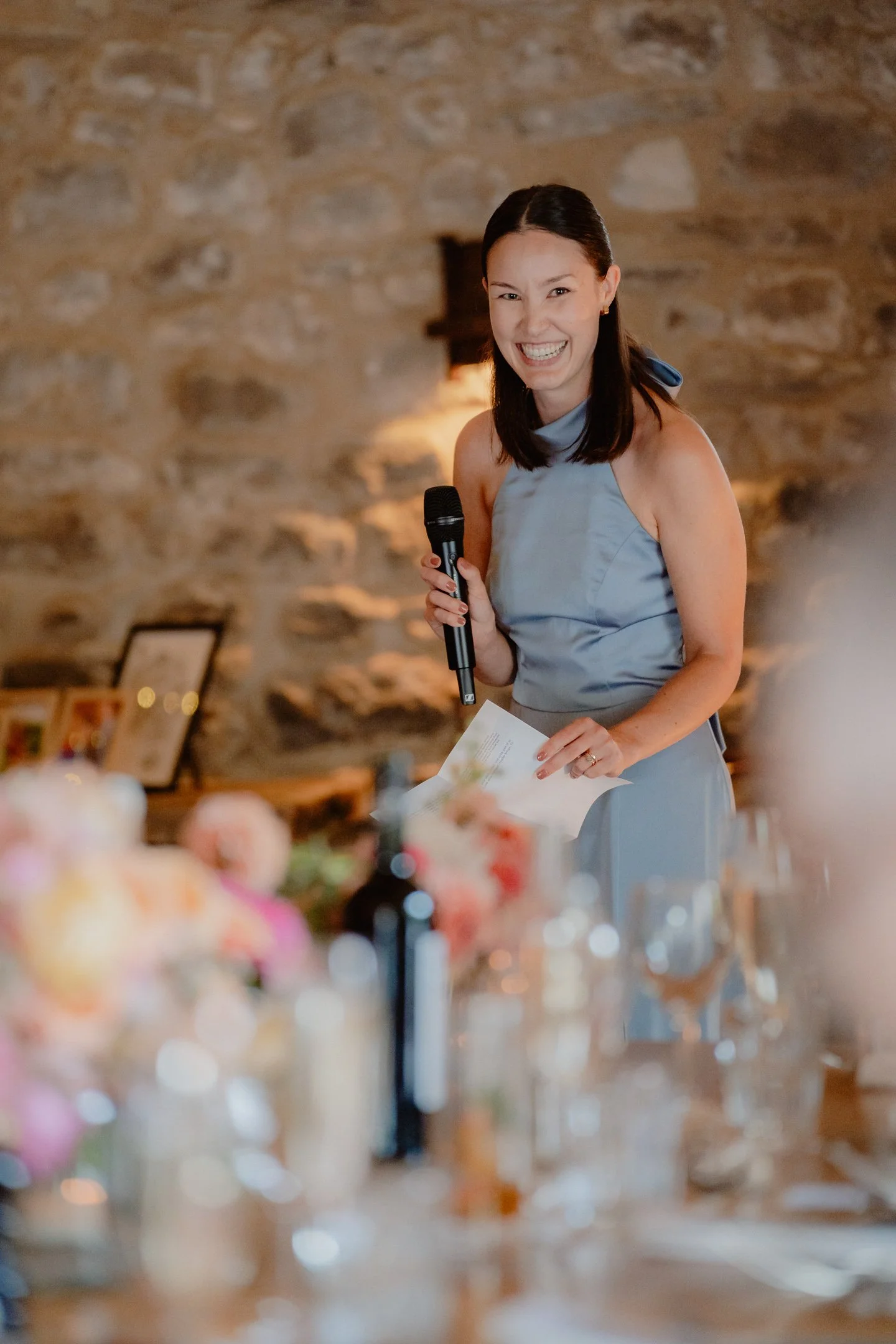 Maid of Honour's speech at the Tithe Barn - Leeds Wedding Photography by photoJMO
