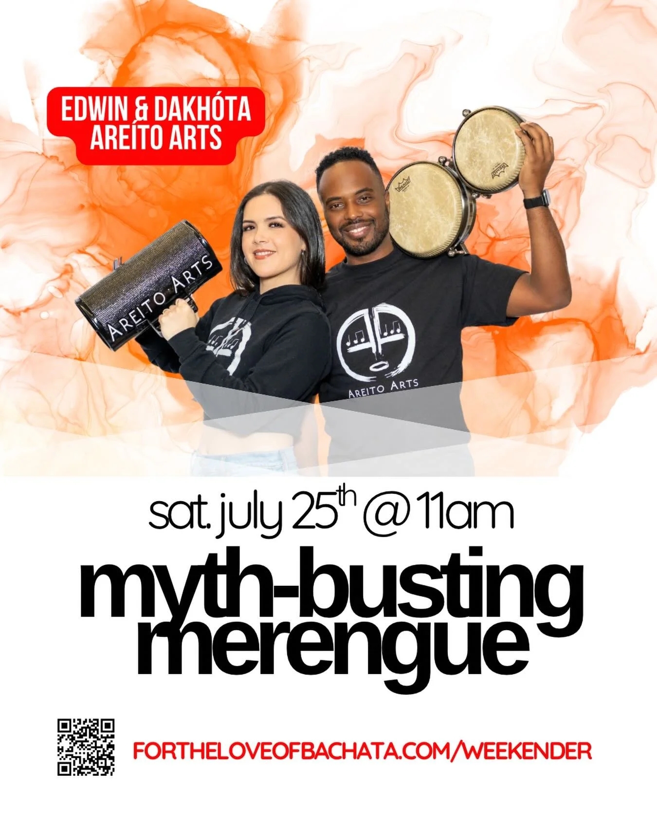 What are some of the myths you&rsquo;ve heard about Merengue? 

Well, whether you&rsquo;ve heard it&rsquo;s really simple, it&rsquo;s just marching, or who knows what, keep your mind open to experiencing something new. 🤔

Without doubt, Edwin and Da