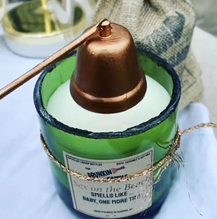 Unique, novelty & witty scented candles made inside recycled liquor