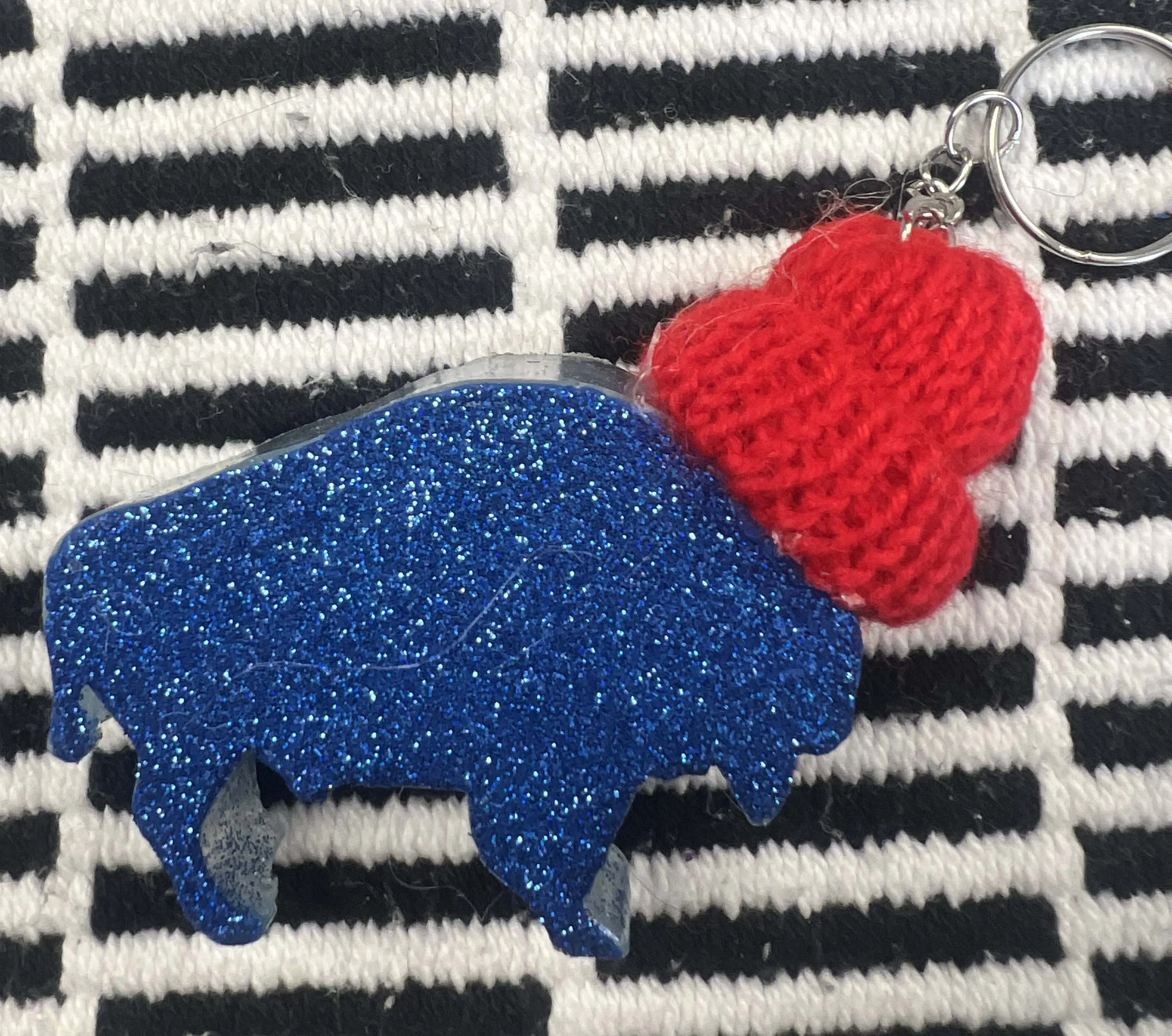 MINI BUFFALO BILLS SHAPED AIR FRESHENER KEYCHAIN