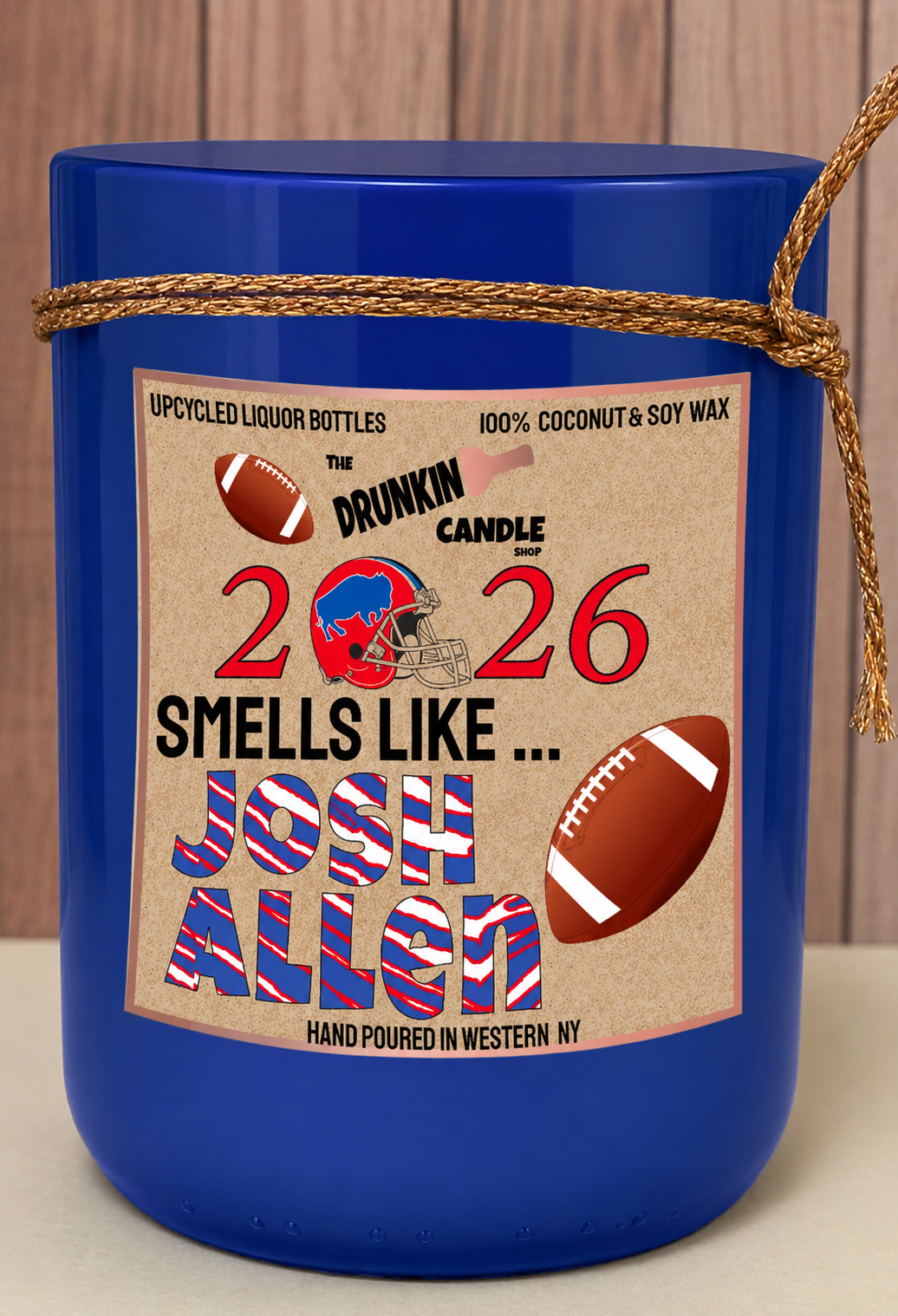 🕯️ Buffalo Bills Candle – "Smells Like Josh Allen" 🦬💙✨