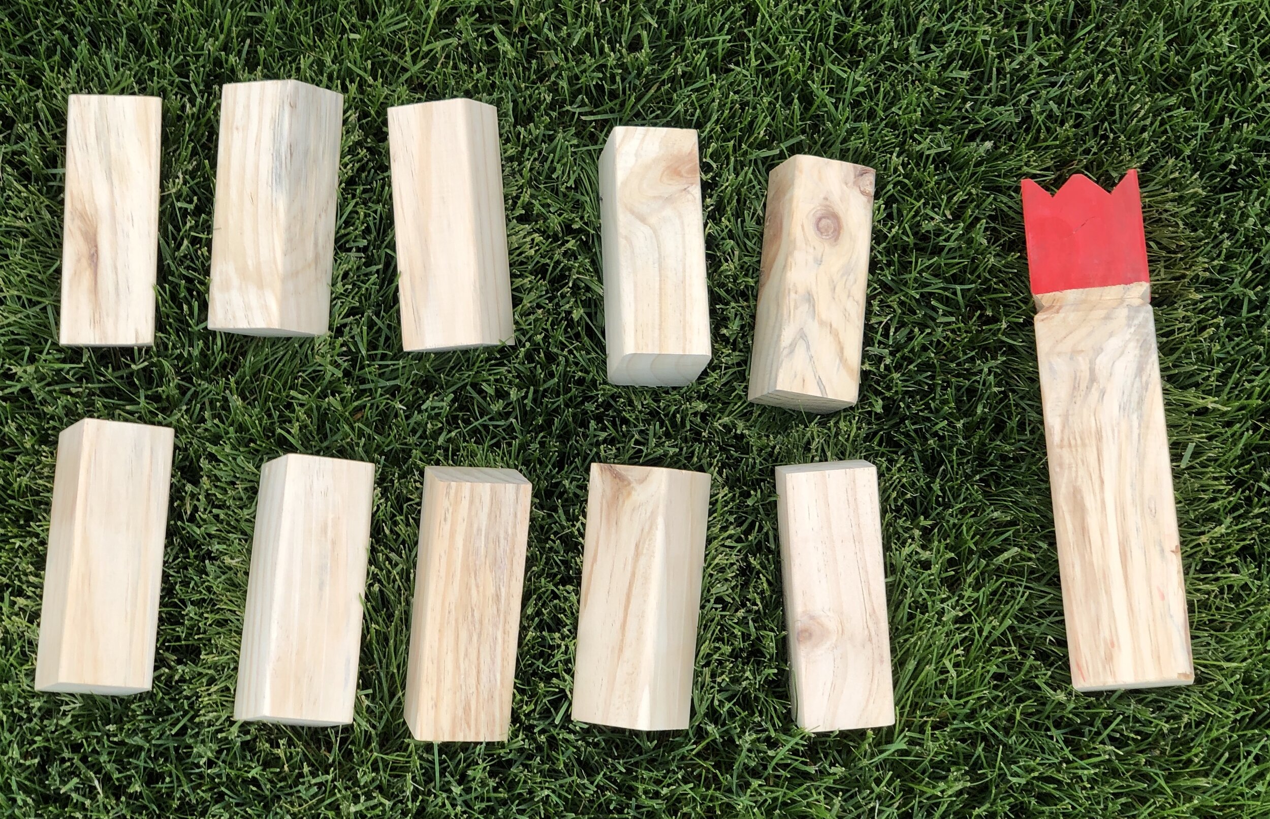 Yard Games Kubb Premium Size Outdoor Tossing Game with Carrying Case,  Instructions, and Boundary Markers