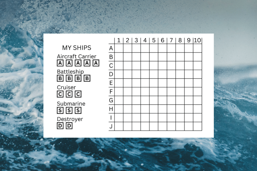Free Printable Battleship Game