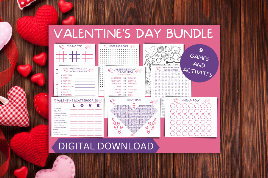 Free Printable Valentine’s Day Games Bundle