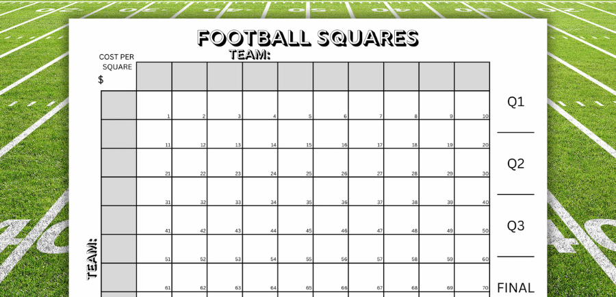 Free Printable Football Squares Template