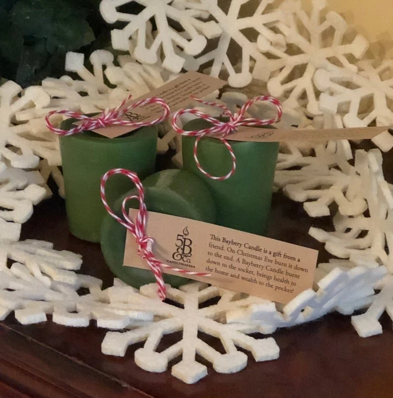 Bayberry Votive with Poem