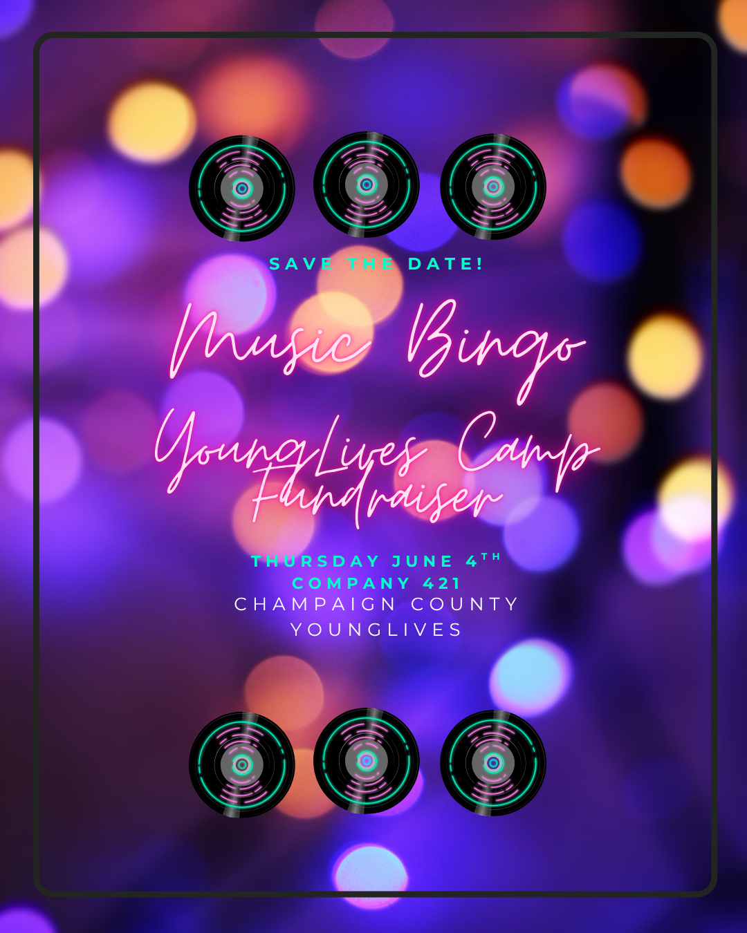 Music Bingo Night - YoungLives Camp Fundraiser 