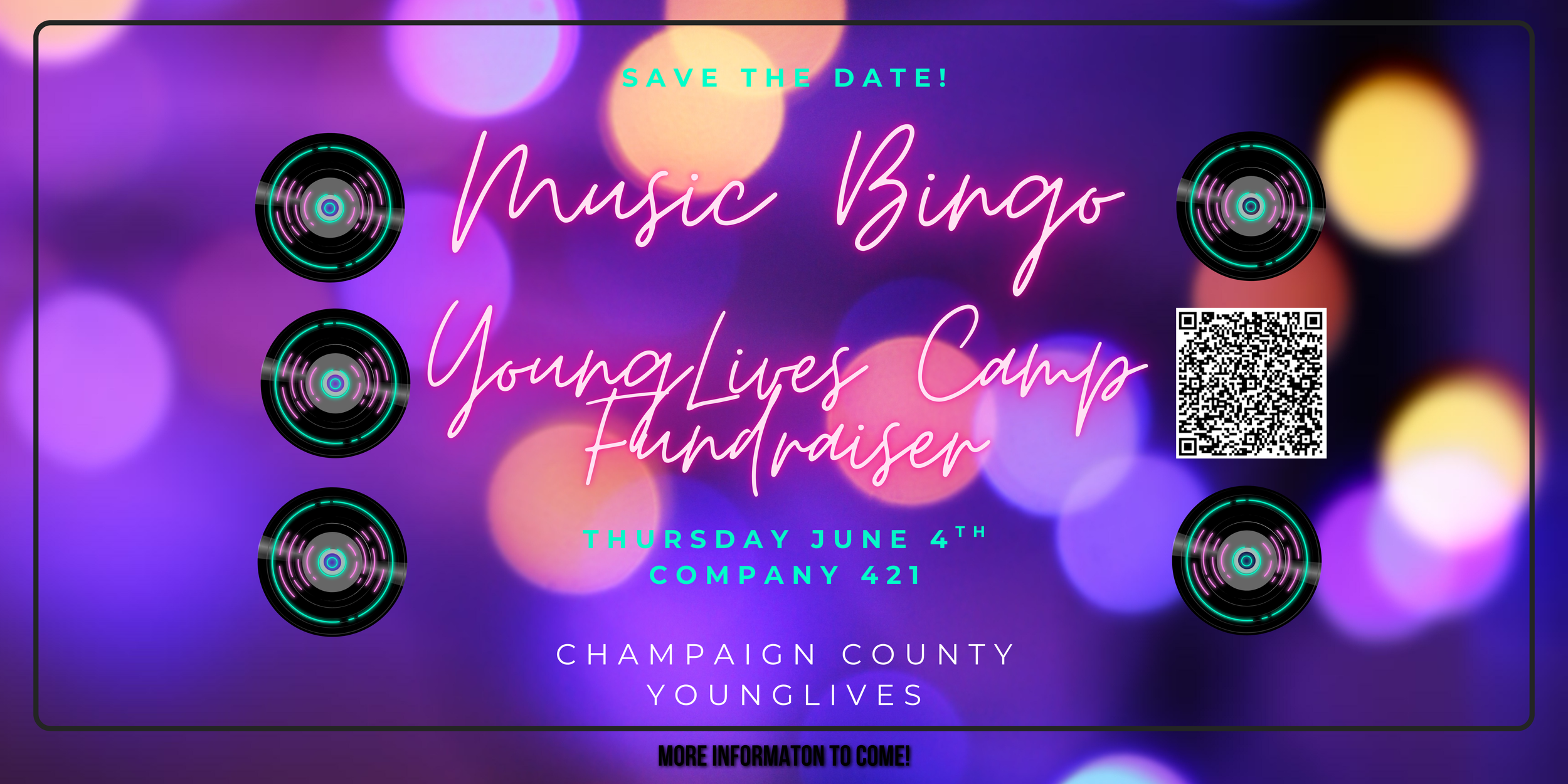 Music Bingo Night at Company 421: Supporting YoungLives Camp