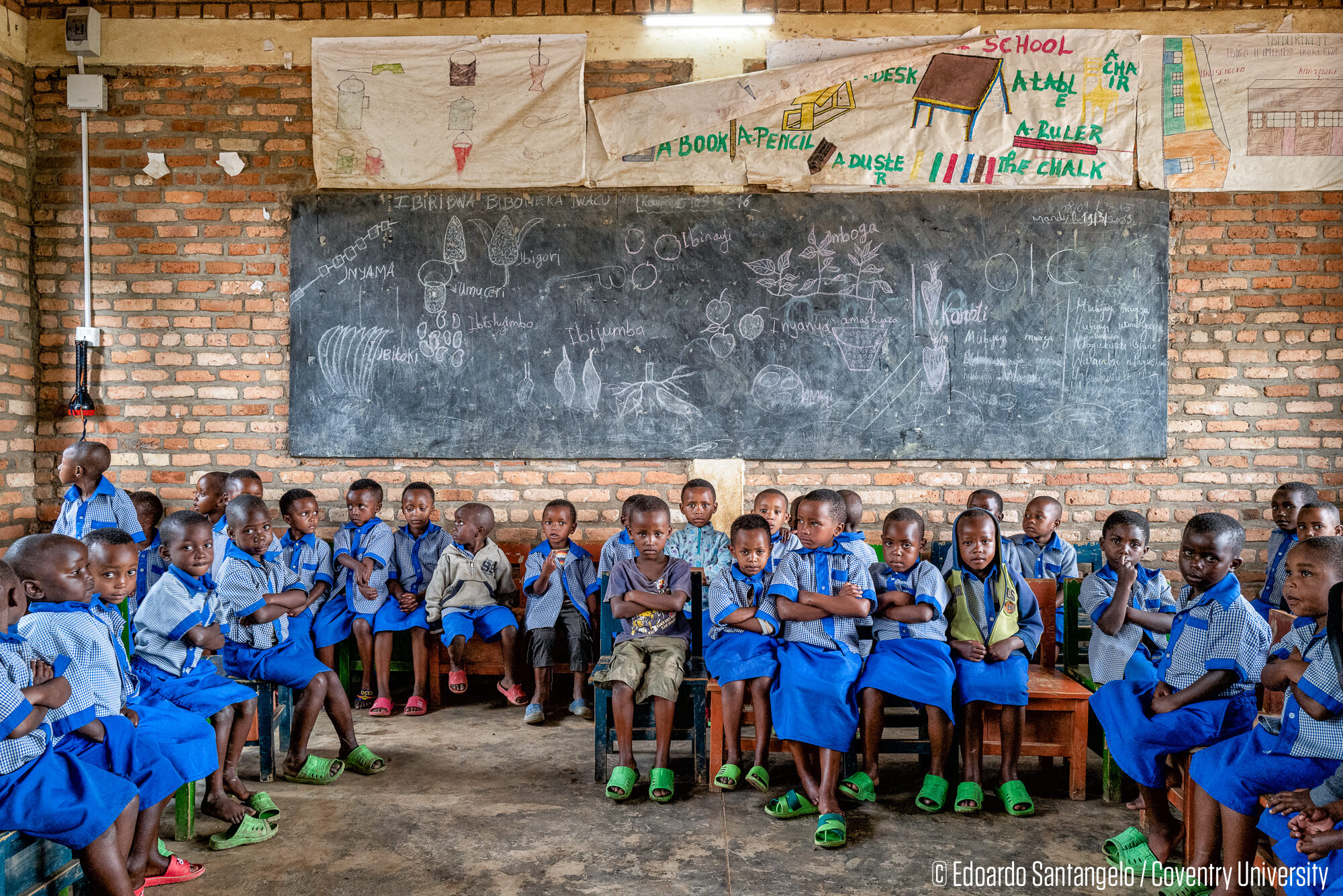 The classroom - Kigeme, RwandaThe nursery building is supplied by a mix of lighting and socket based appliances with the potential for creating a better learning environment for a large number of children and enabling the teachers to prepare more cr…