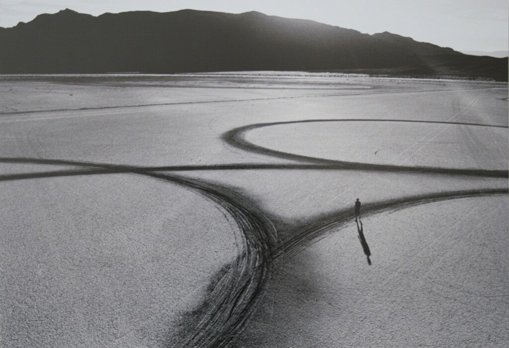 Circular surface, planar Displacement Drawing. El Mirage Dry Lake, Nevada 1970