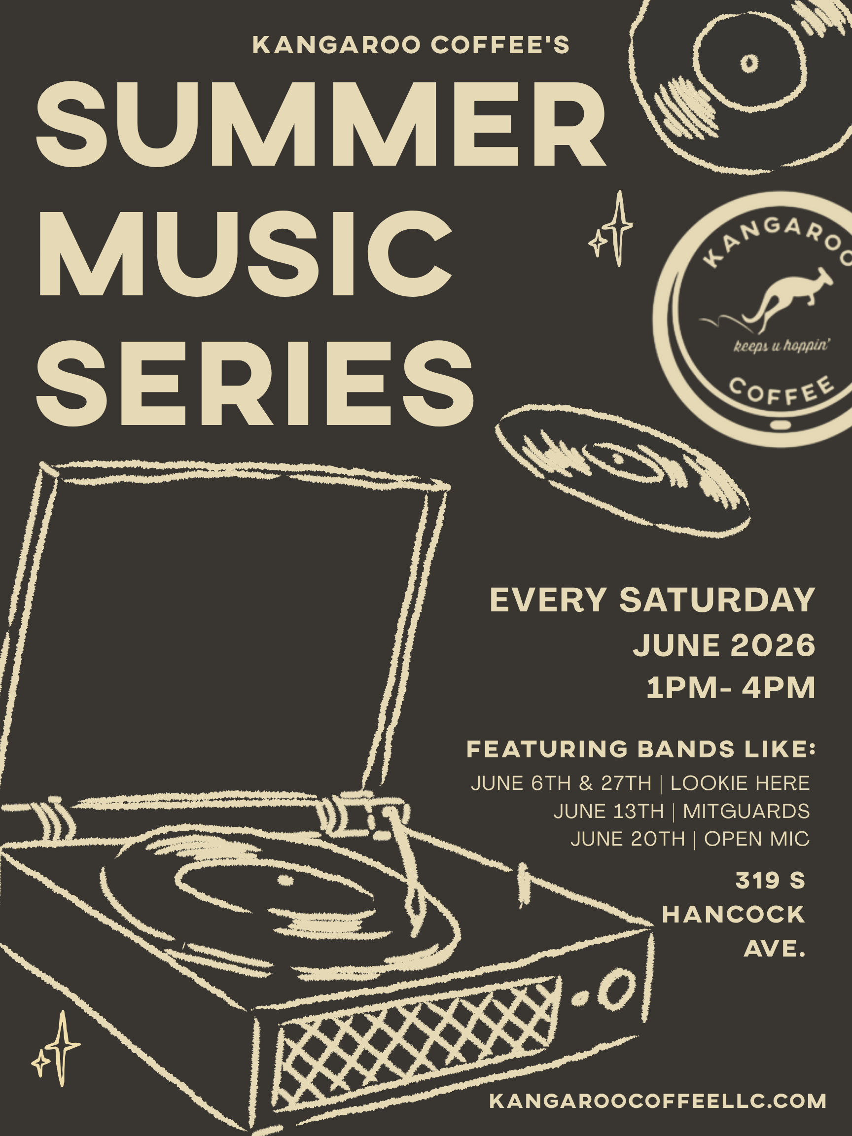 Summer Music Series at Kangaroo Coffee