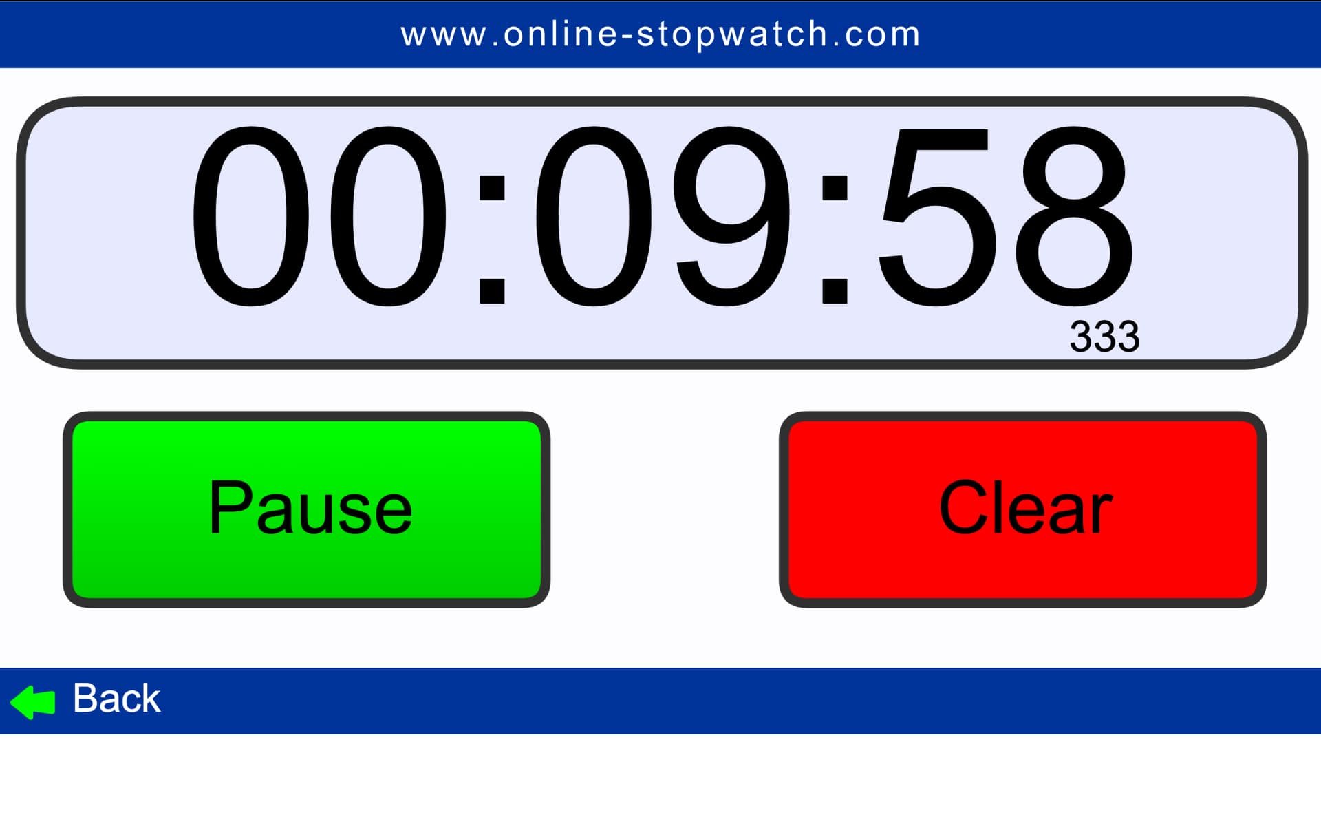 Online Stopwatch - vClock