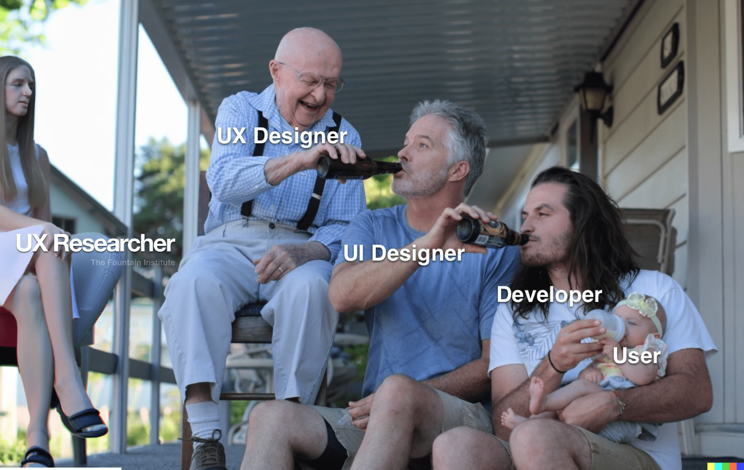 ux meme waterfall beer ux researcher ux ui developer user