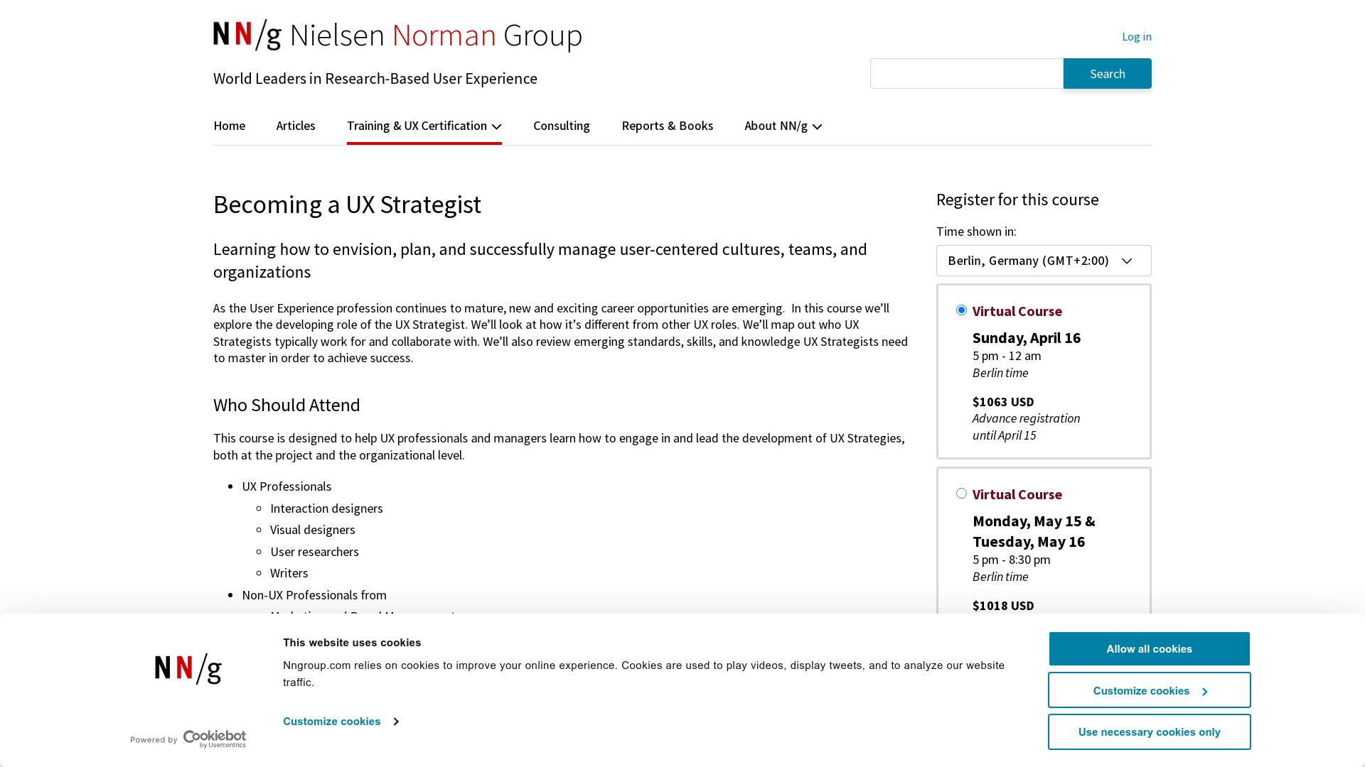 Becoming a UX Strategist by Nielsen Norman Group