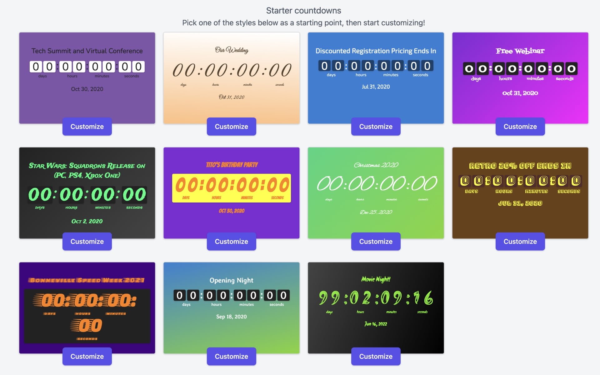 12+ Aesthetic Online Countdown Timer Websites & Videos (Full Screen)