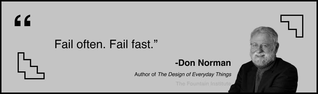 Don Norman quote on failing and Lean UX