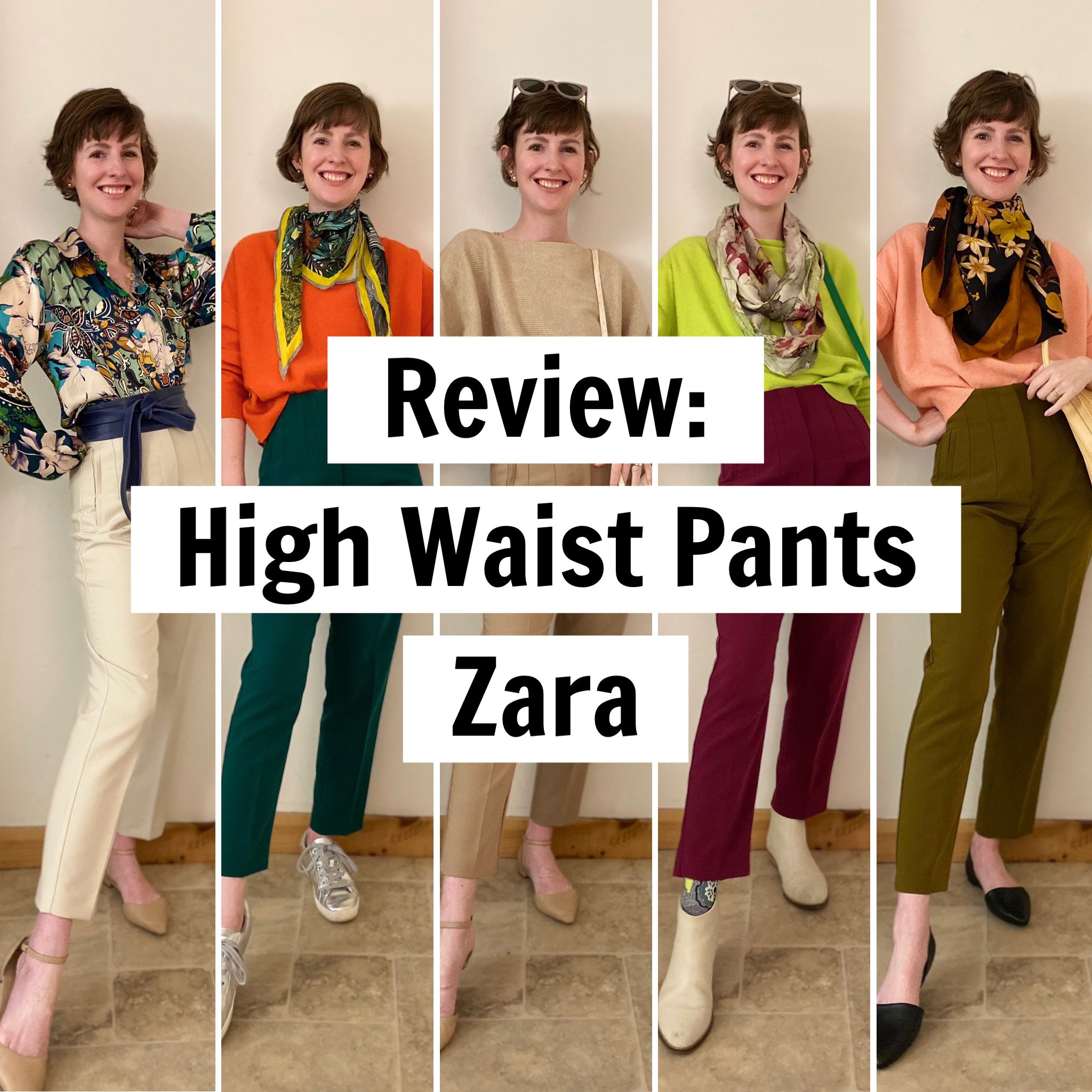 ZARA Women's high waisted pants. Perfect for work.... - Depop