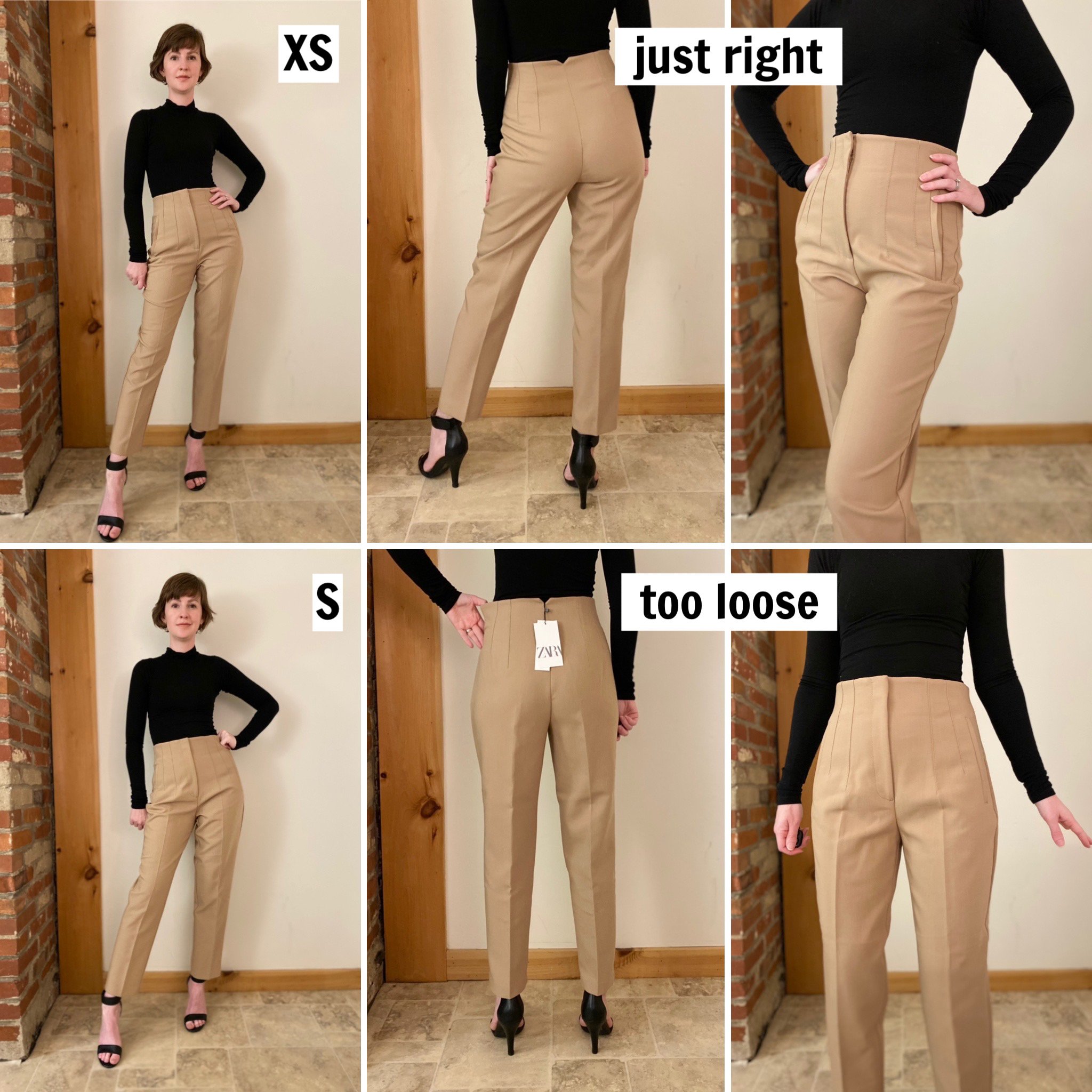 Zara High Waist Trousers Review and Try On (Size XS)