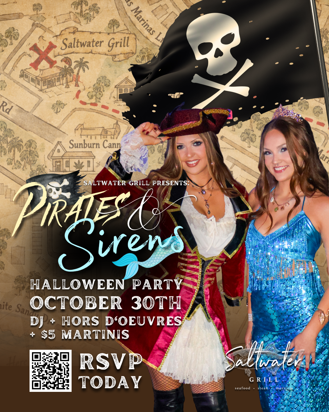 🏴‍☠️ Pirates &amp; Sirens Halloween Party at Saltwater Grill