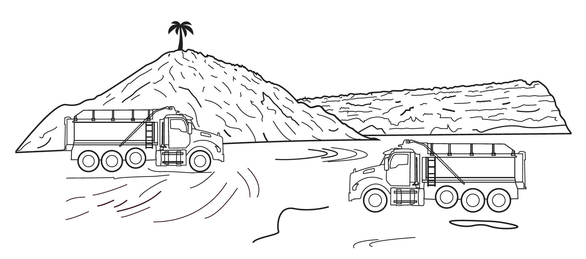 Coloring Contest | Kenworth T880 Work Truck with Beau-Roc Diamond Dump Bed