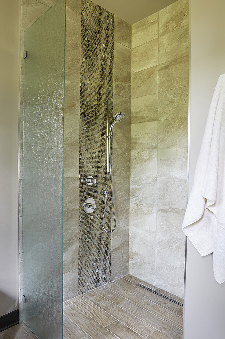 Bathroom Design Shower Wall Feature Tile
