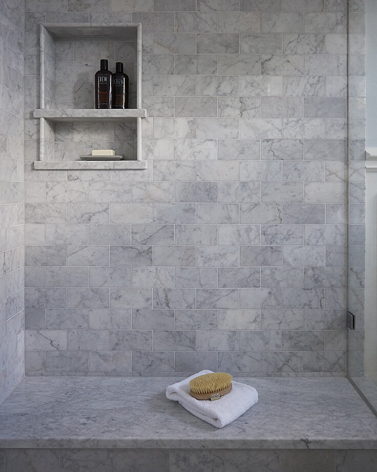 Master Bathroom Design Marble Shower Walls Marble Niche