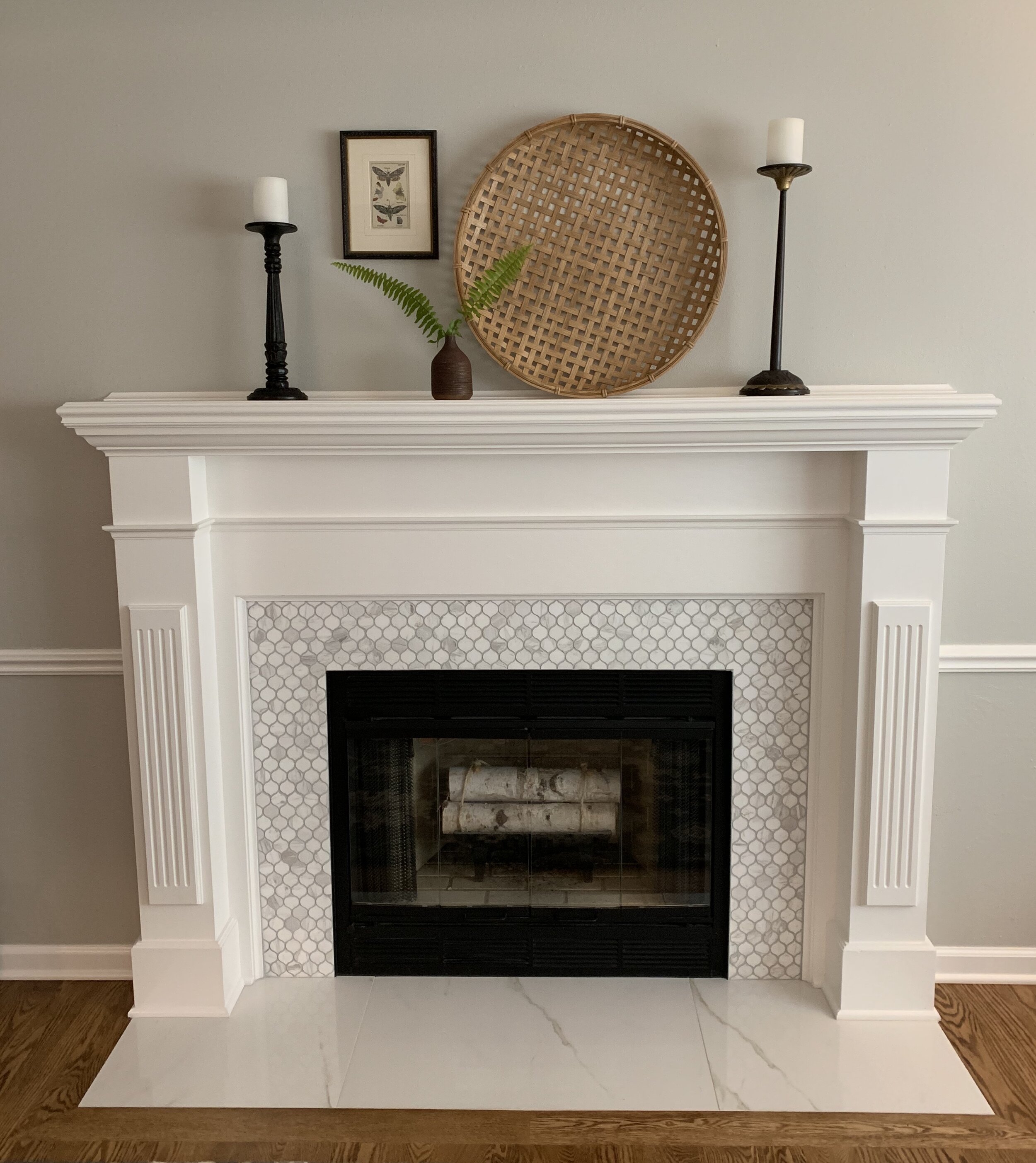 Marble Mosaic Fireplace Surround