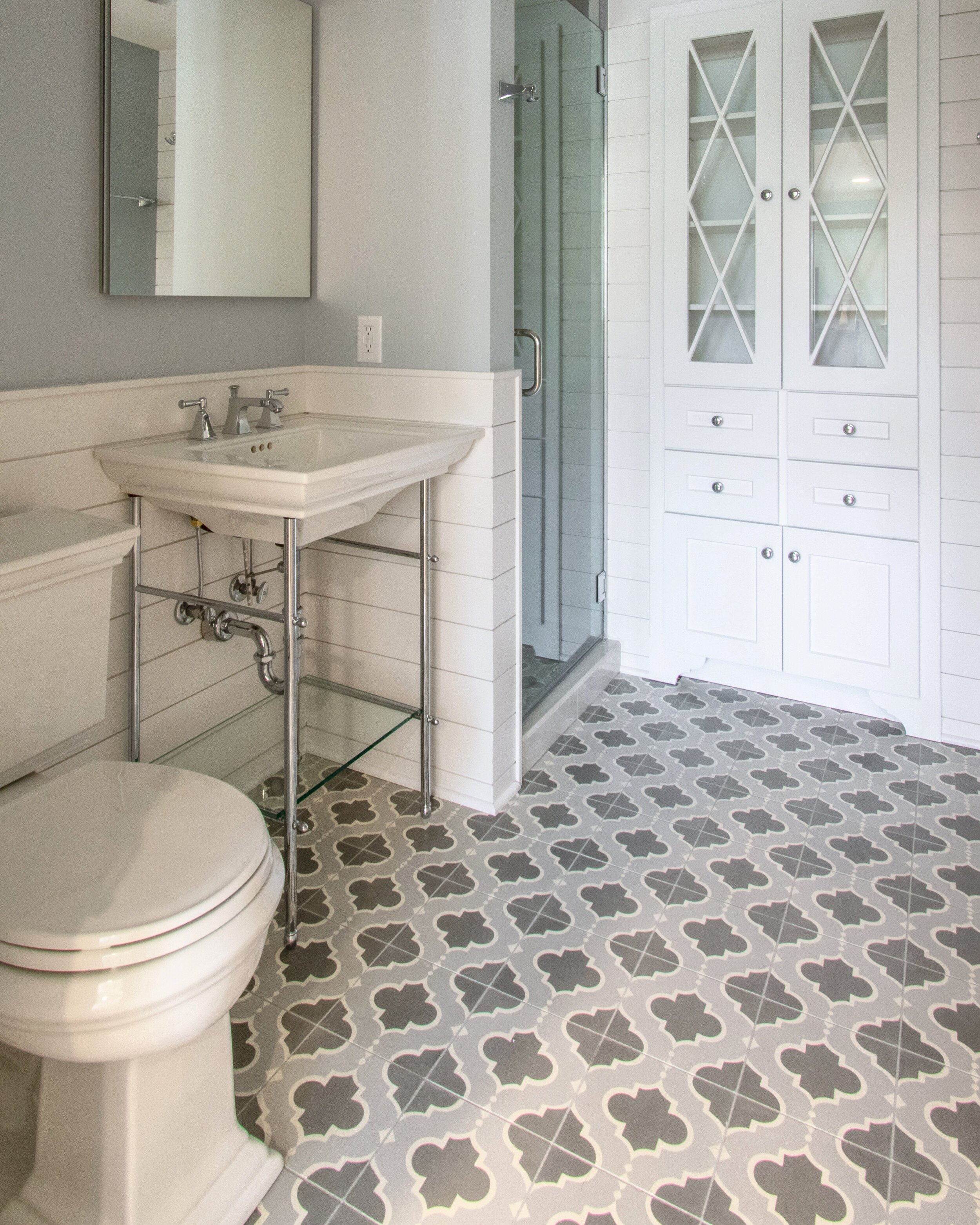 Bathroom Cement Floor Design