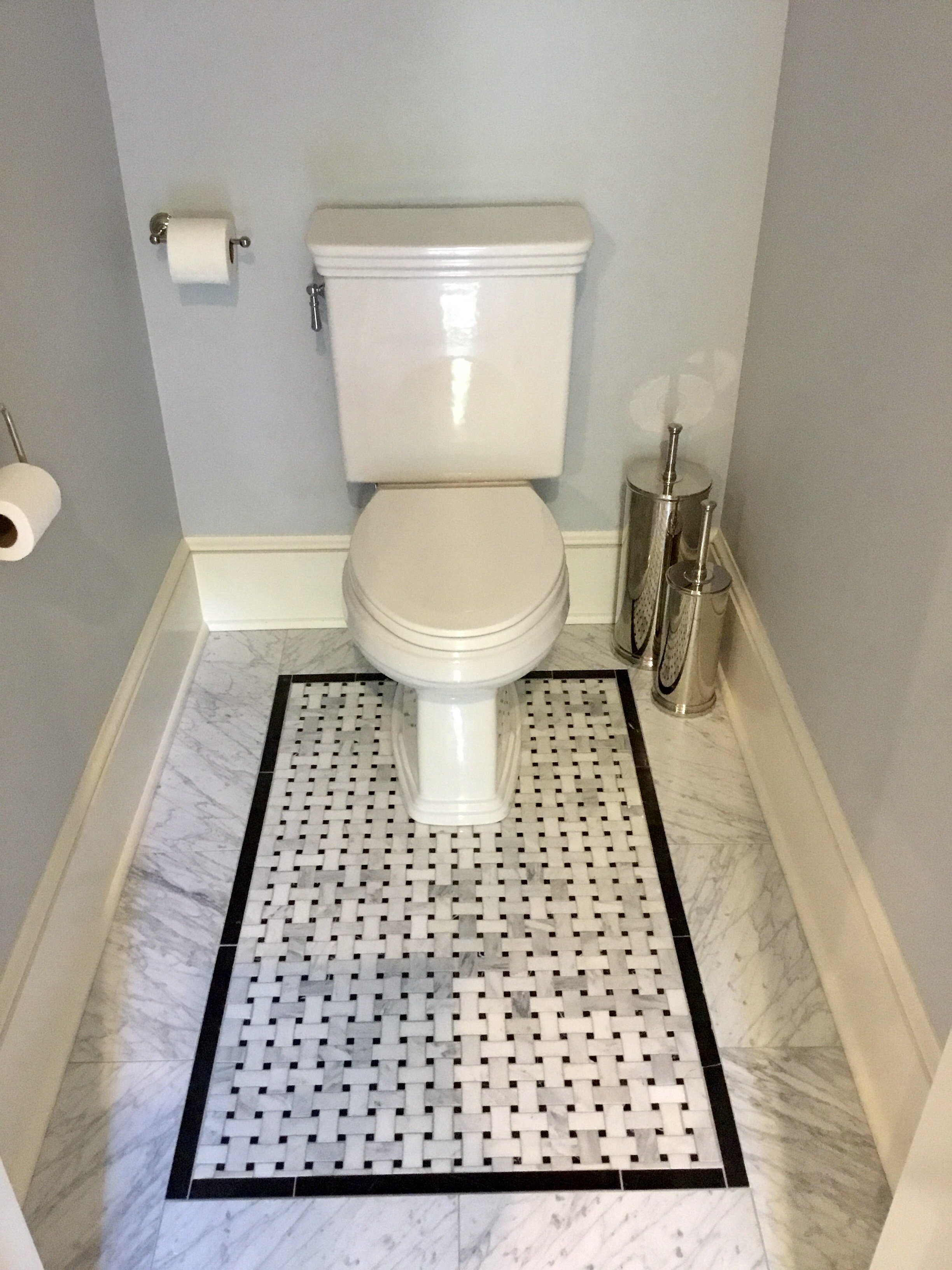 Toilet Room Marble Mosaic Rug