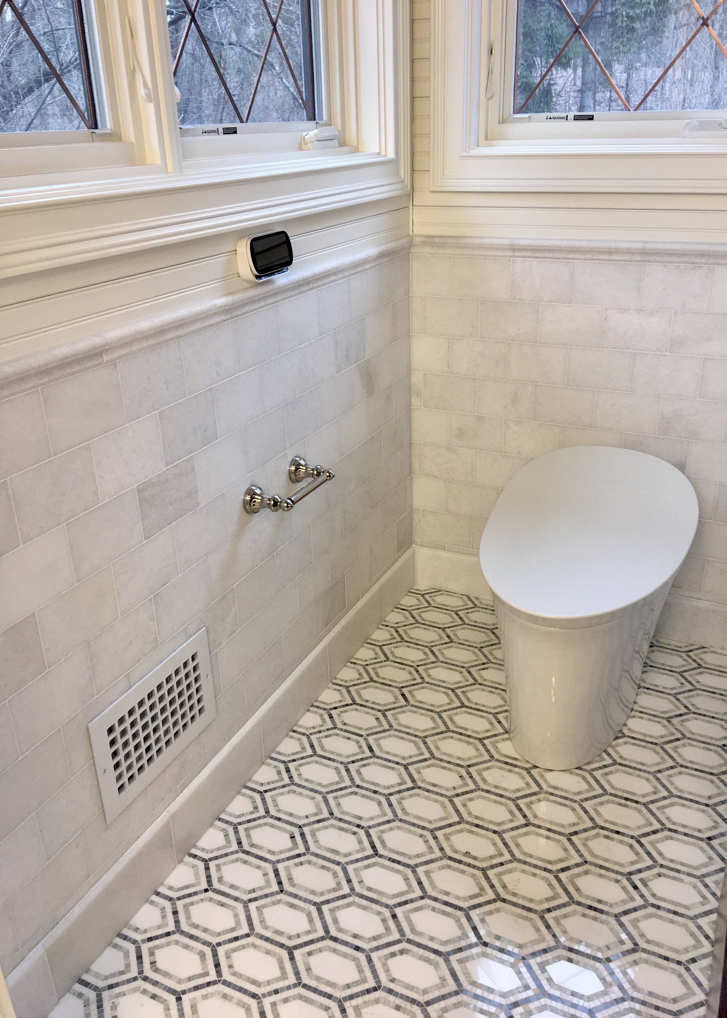 Toilet Room Marble Mosaic Floor