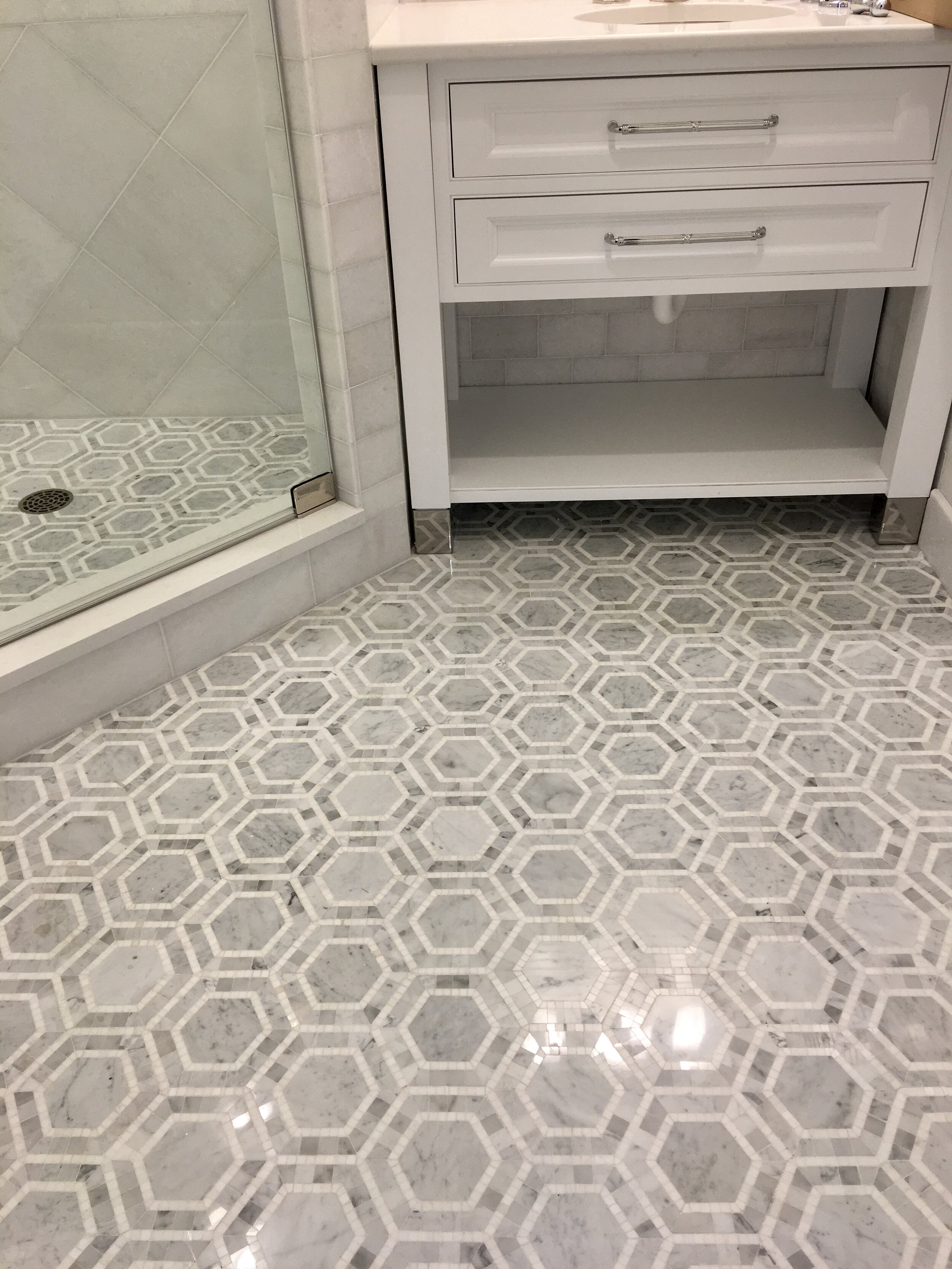 Marble Hexagon mosaic tile