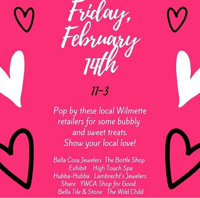 Happy Valentines💕 
Stop by Bella for some bubbly and yummy treats 💕