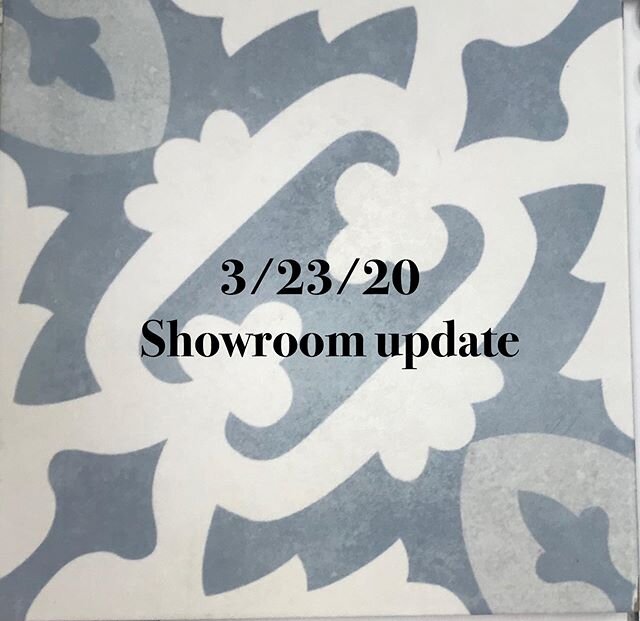 We are remote! Although our showroom is closed we are still working hard to keep your projects moving and orders placed! Please contact us with any questions.  We look forward to seeing you soon!! #shoplocal.