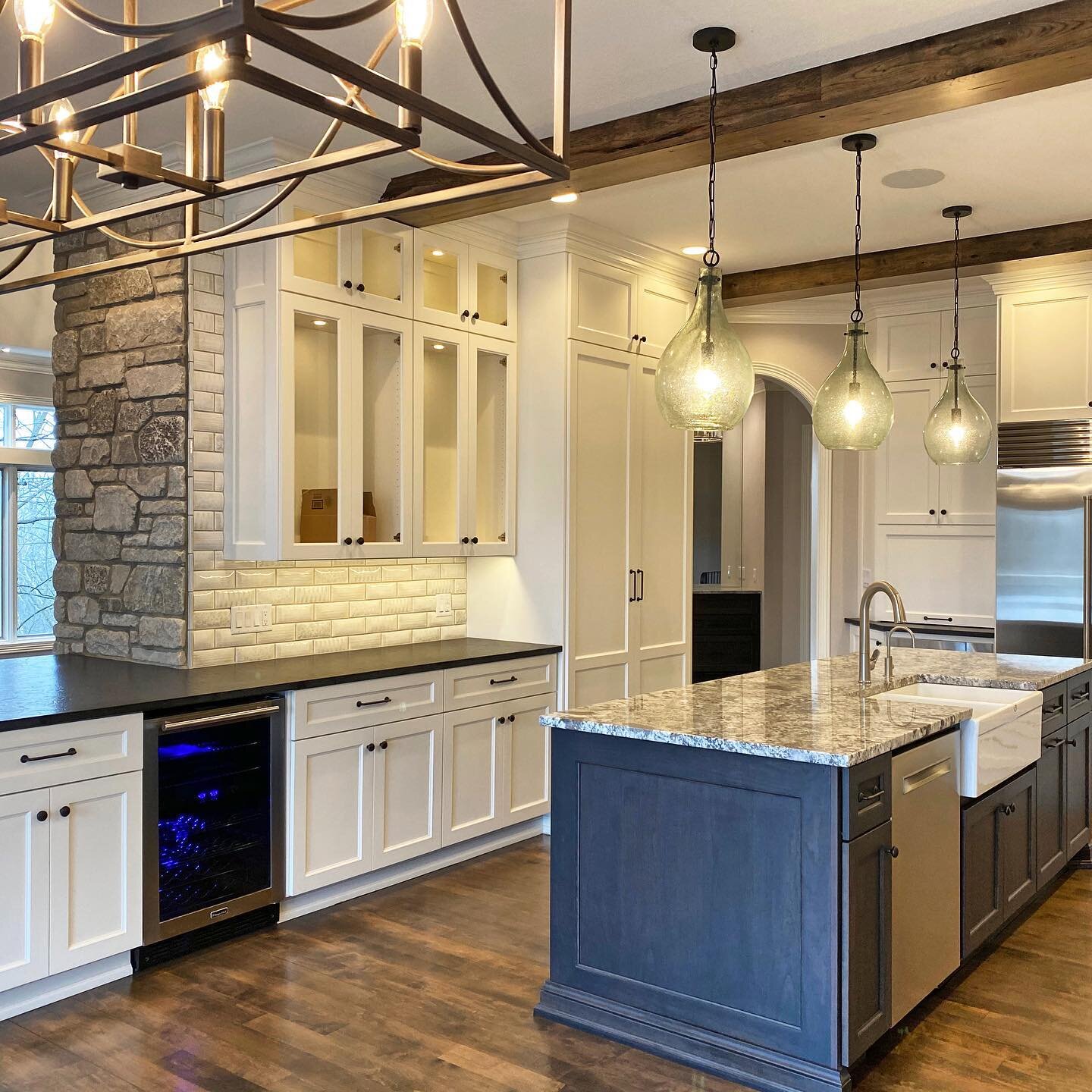 &ldquo;No matter where I serve my guests
It seems they like my kitchen best&rdquo;. -  Anonymous 
(And yes my Mother had this sign in her kitchen when I was growing up and it&rsquo;s still true to this day!) 

Lake home kitchen remodel with a focus f