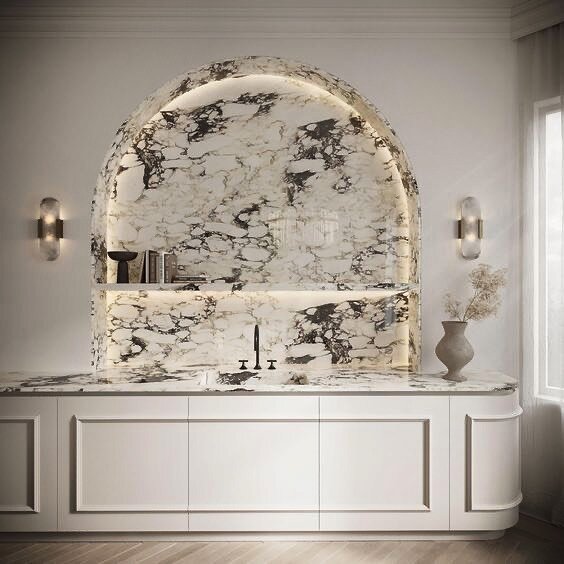 Not your Mama&rsquo;s marble for sure! See the latest blog post to learn all about the stunning new ways marble is being used in home design.  Link in bio.