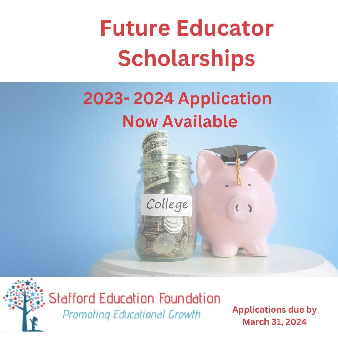 🎓 Exciting news! 🌟 Apply for the Stafford Education Foundation&rsquo;s Future Educator Scholarship! 📚 Open to college-bound students and those seeking enrichment programs in education-related fields. Don&rsquo;t miss the chance&mdash;applications 