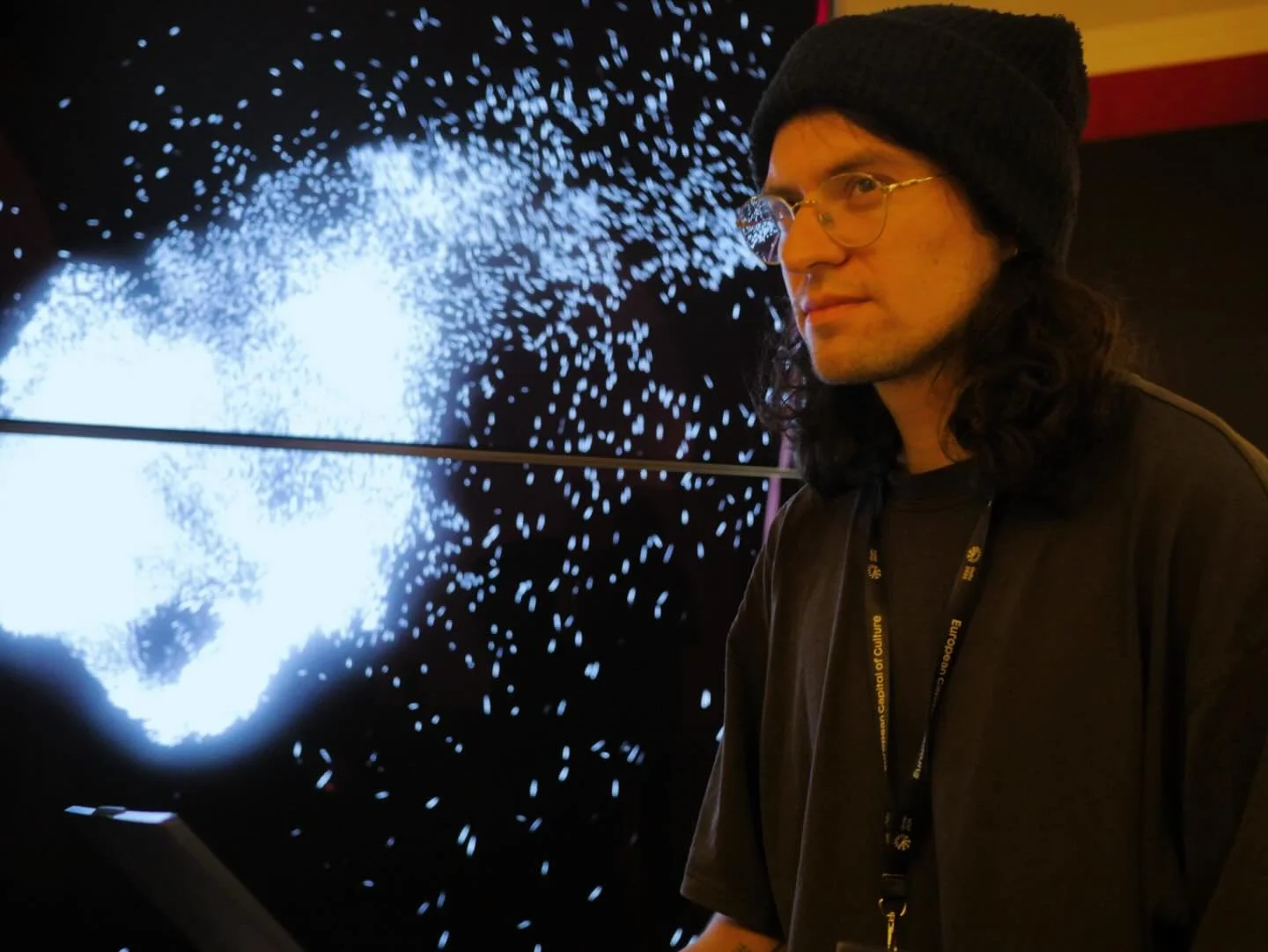 Meet our developer Calvin Guillot! 💻🛜

Calvin is a Colombia-born artist and developer based in Helsinki. He tells stories about humanity via code, images, mathematical sculptures and generative systems. 

In Layers in the Peace Machine, Calvin is r